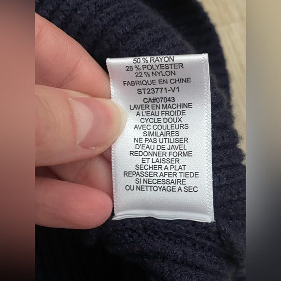 Blue Ribbed Knit Sweater Vest XL Bear Heart Cozy NWOT Grandmacore - Picture 11 of 12